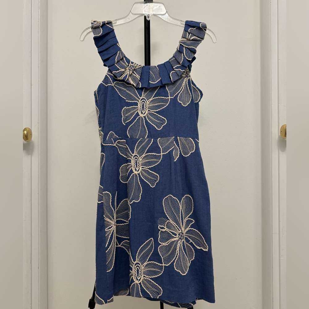 LOFT Blue Floral Mini Dress